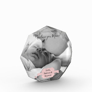 Pink Minimalist Photo Mother's Day Block