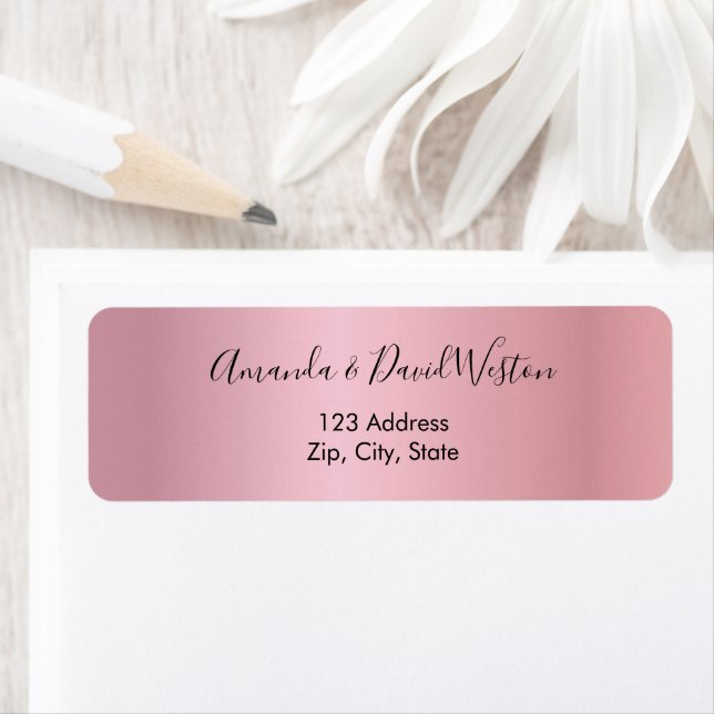 Pink minimalist script return address (Insitu)