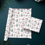 Pink Mint Christmas Tree Ornaments  Wrapping Paper<br><div class="desc">Wrap your presents in style with our Modern and Trendy Pink Mint Christmas Tree Ornaments Wrapping Paper. Embrace the spirit of the season with this contemporary Christmas mint and pink pattern that is both elegant and fashionable. Elevate your gift-giving game and make a lasting impression under the tree. This wrapping...</div>