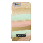 Pink Mint Fake Gold Glitter Girly Personalised