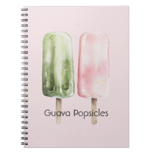 Pink Mint Green Guava Popsicles Notebook