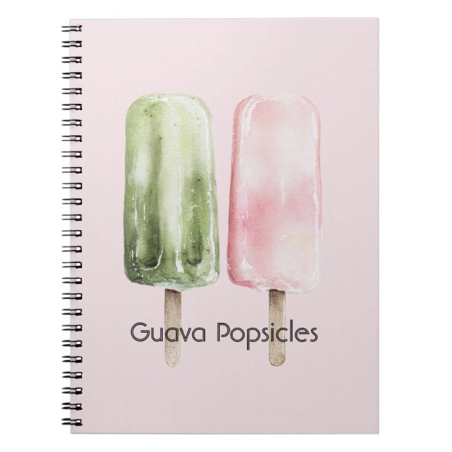 Pink Mint Green Guava Popsicles Notebook (Front)