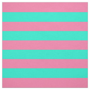 Pink Mint Green Stripes Design  Fabric
