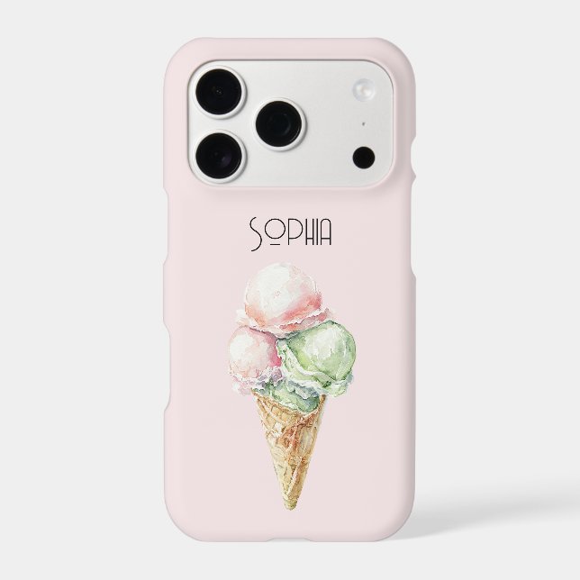 Pink Mint Ice Cream Cone (Back)