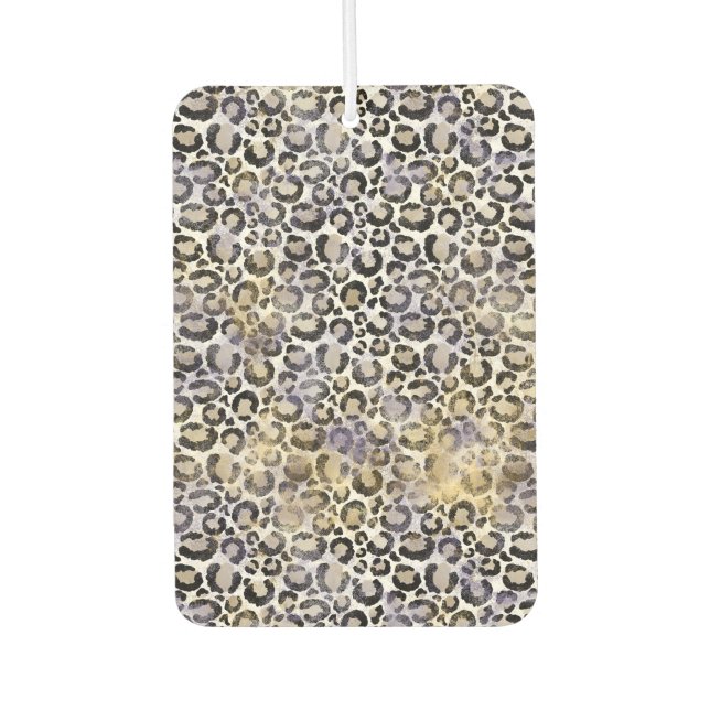 Pink Mint Leopard Print Car Air Freshener (Front)