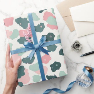 Pink Mint Pastel Leopard Spots Wrapping Paper