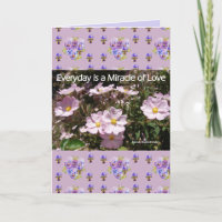 Pink Miracle of Love Flower Floral Photo art Card