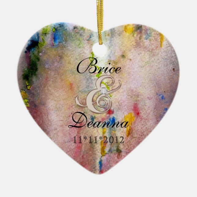 Pink Mist Champagne Wedding Favour Ornament (Front)