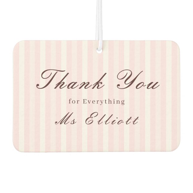 Pink Mist - Personalised Thank You Air Freshener (Front)