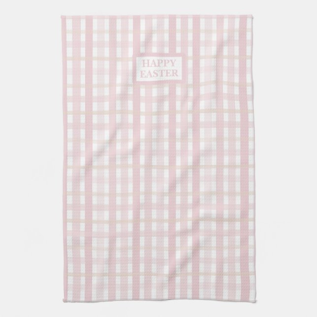 Pink Mix Plaid Tea Towel (Vertical)