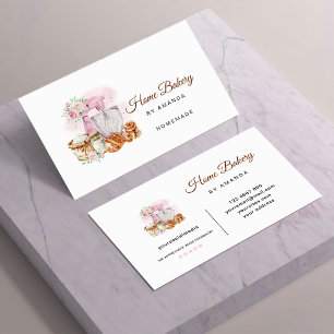 Pink Mixer Sourdough Bread Bakery Business Card