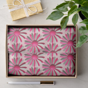 Pink MOD Daisy Flower Spring Summer Baby Shower Tissue Paper