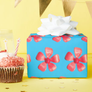 Pink MOD Daisy Flower Spring Summer Garden Wedding Wrapping Paper