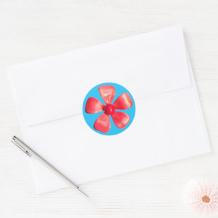 Pink MOD Flower Spring Summer Garden Wedding Classic Round Sticker