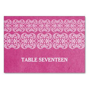 Pink Modern Bohemian Table Card