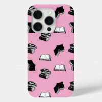 Pink Modern Bookish Bibliophile Book Pattern