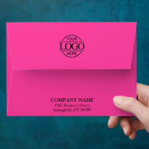 Pink Modern Business Custom Logo Professional Envelope