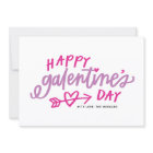 Pink Modern Calligraphy Happy Galentine's Day