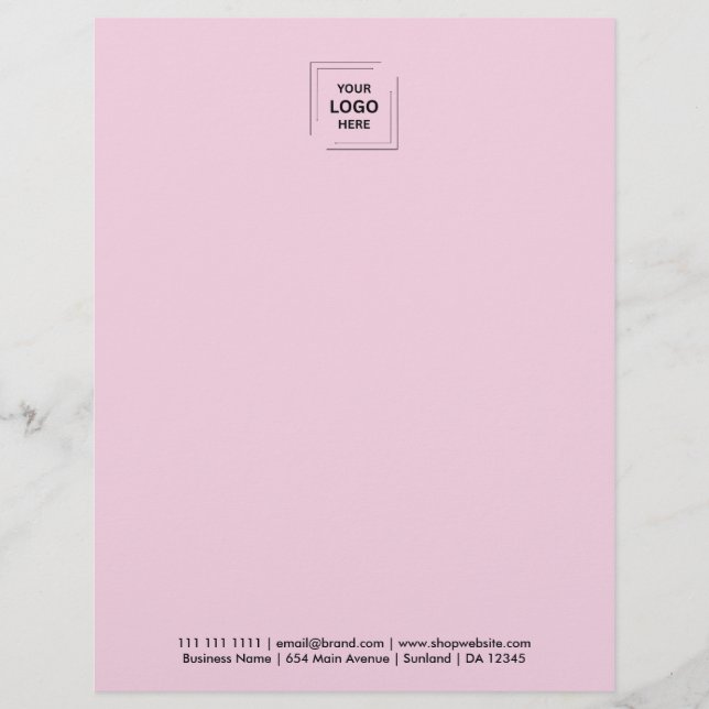 Pink Modern Corporate Business Letterhead Design (Front)