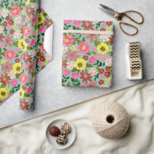 Pink modern daisy floral easter spring pattern wra