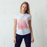 Pink modern girly retro 60's simple vibes large to T-Shirt<br><div class="desc">Pink and red girly retro simple 60's cool vibes bachelorette weekend party favour totes.</div>