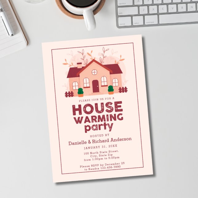 Pink Modern Home Housewarming Party Invitation (Creator Uploaded)
