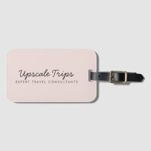 Pink Modern Minimalist Business Promotional Luggage Tag