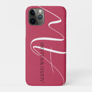 Pink Modern Minimalist Elegant Script Professional Case-Mate iPhone Case