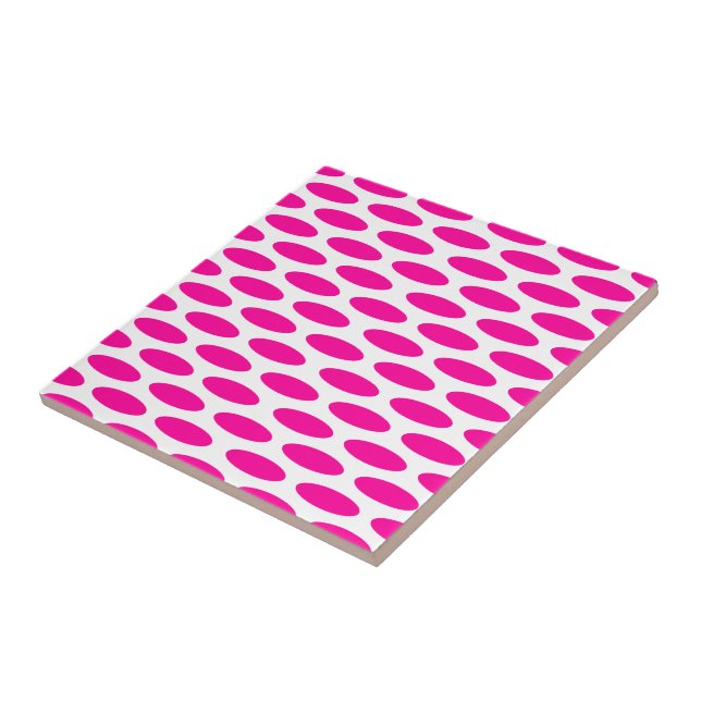 Pink Modern Oval at Emporiomoffa Tile (Side)