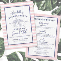 Pink Modern Retro Bachelorette Party