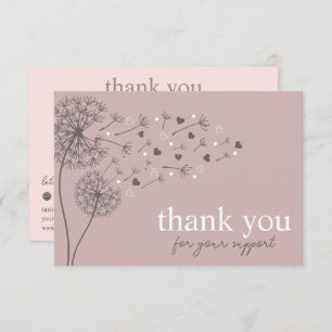 Pink Modern Script, Thank You Candle Business  Enclosure Card