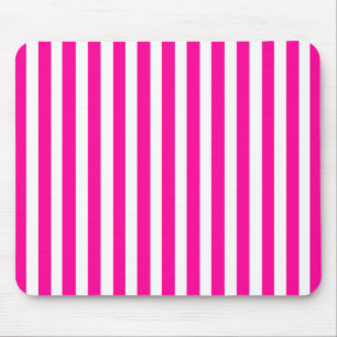 Pink Modern Stripe Mouse Pad