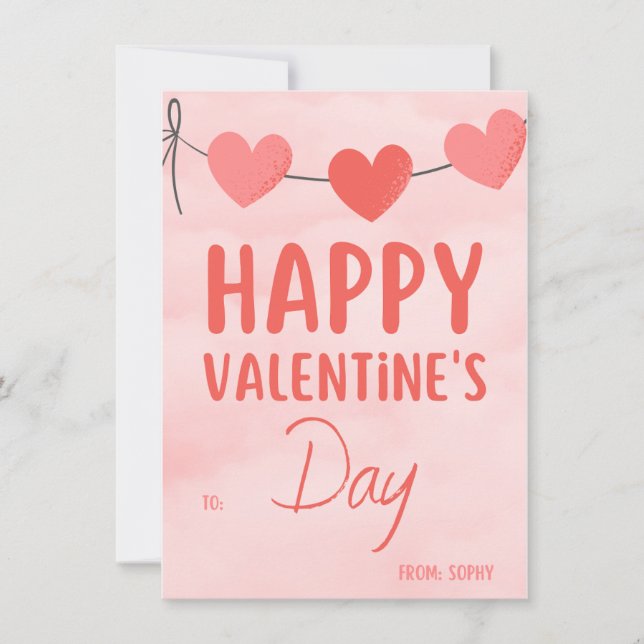 Pink Modern Valentine's Party Invitation (Front)