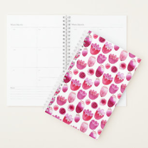 Pink Modern Watercolor Floral Planner