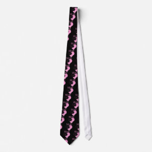 Pink MOM Heart Cats Tie