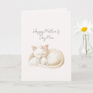 Pink Mom Mother's Day Cats Card