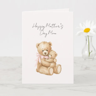 Pink Mom Mother's Day Teddy Bears Card