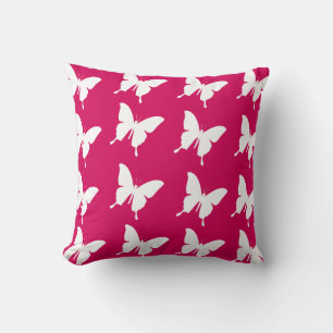 Pink monarch butterflies  cushion