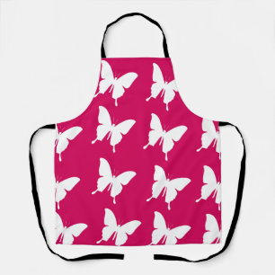 Pink monarch butterflies pattern  apron