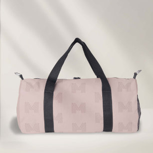 Pink mongram pattern, dance duffel bags