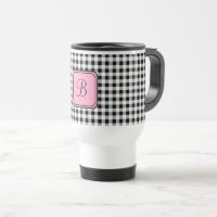 Pink Monogram, Buffalo Check Stainless Steel