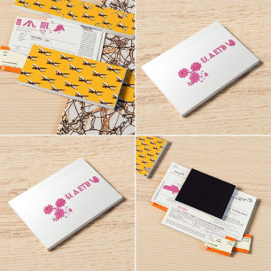 Pink Monogram Business Cards   Girly & Elegant