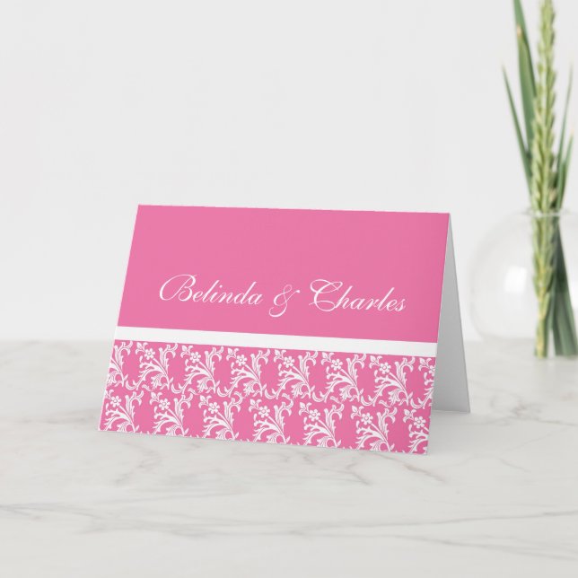Pink Monogram Cards (Front)