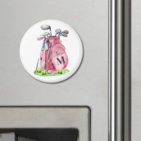 Pink Monogram Golf Bag