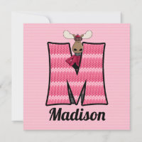 Pink Monogram M Kid's Birthday Party