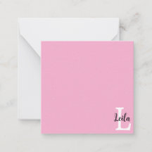 Pink Monogram Name Script Personalised Design