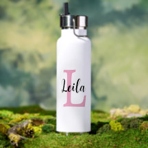 Pink Monogram Name Script Personalised Design