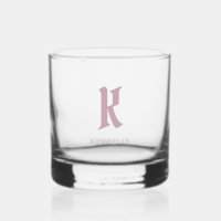 Pink Monogram, old style letter typography