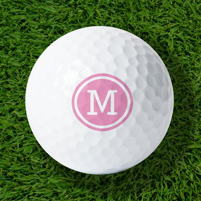 Pink Monogram Personalised Golf Balls (Creator Uploaded)