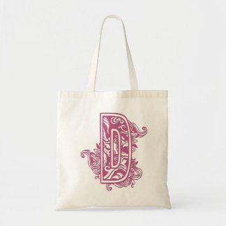 PINK MONOGRAMMED TOTE LETTER D BAG